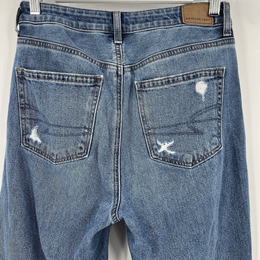 American Eagle Mom Jeans Comfort Stretch Waistband Distressed Women’s Size 2 Reg - Picture 6 of 10